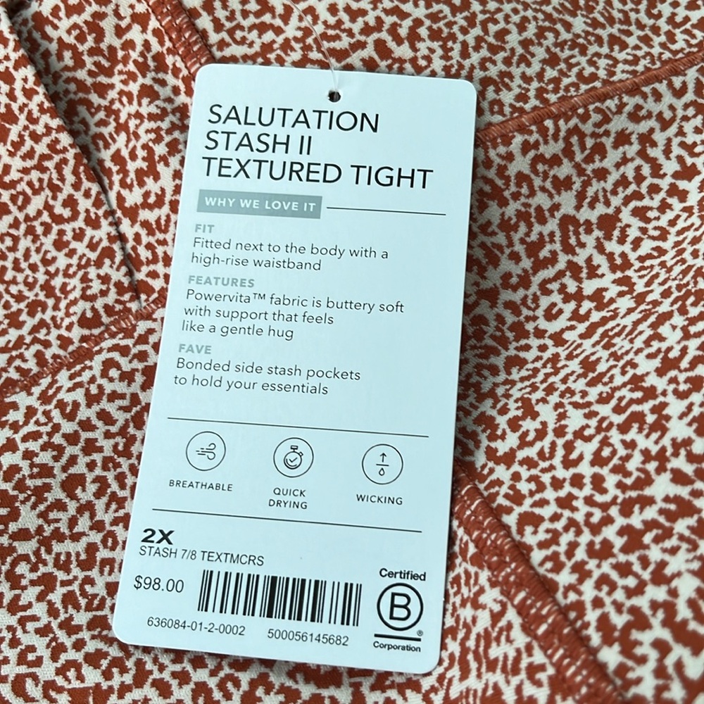 ATHLETA SALUTATION STASH II TEXTURED TIGHT - Picture 12 of 13